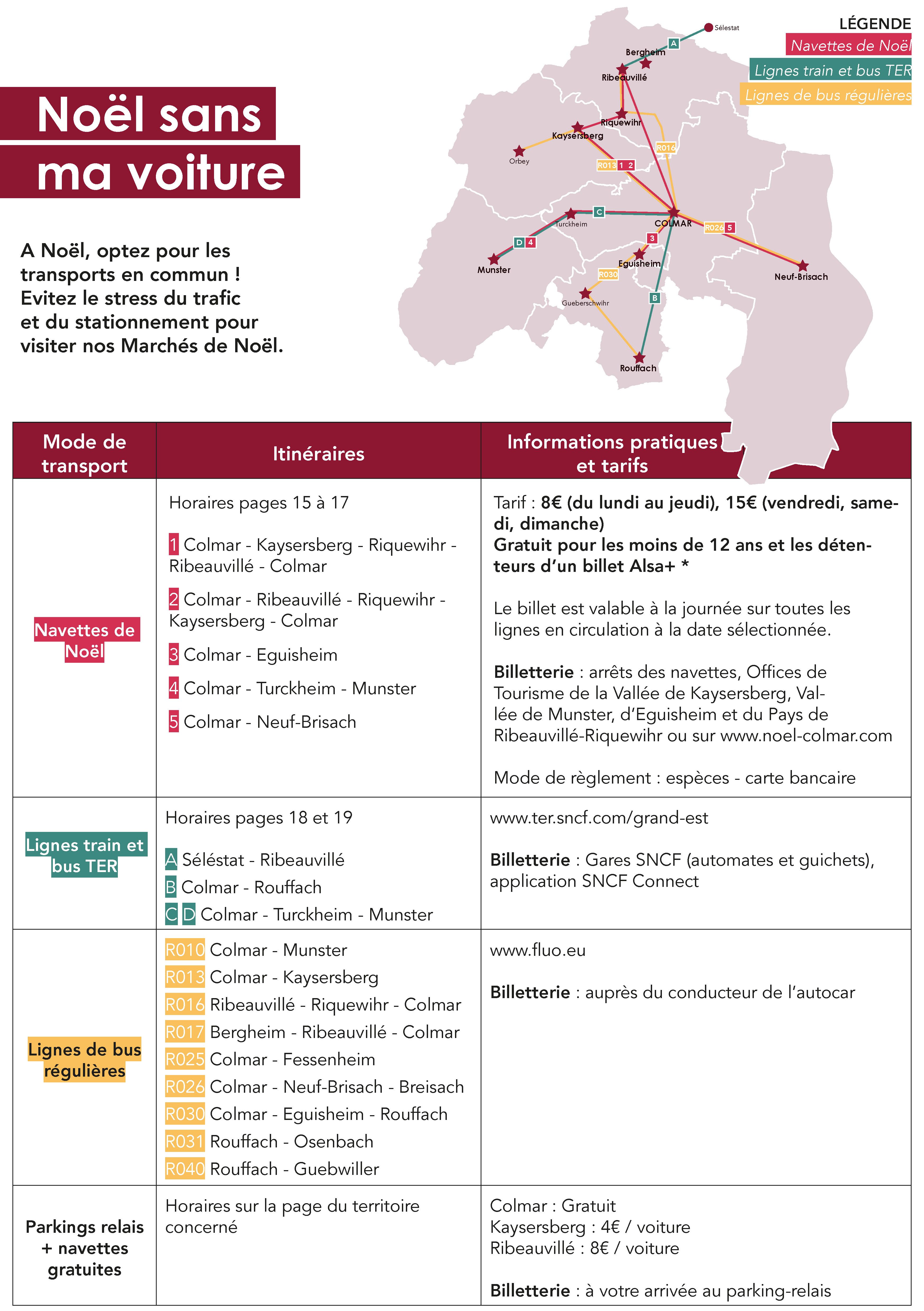 Noël sans ma voiture dans le pays de Colmar
